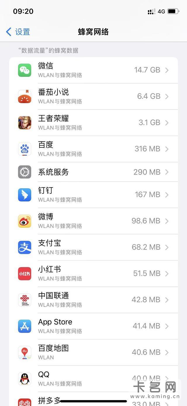 苹果手机（iPhone）流量显示在哪里设置？