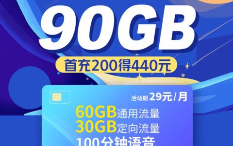 一个月月租29元！联通超级流量王优享版套餐来了