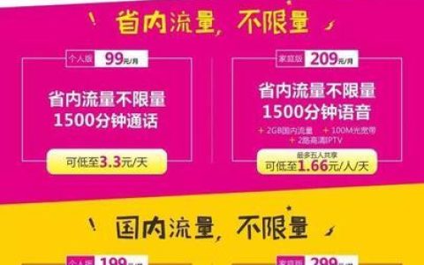 中国电信锦鲤卡套餐：流量王者，性价比之选
