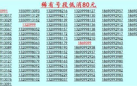 手机号码网上选号攻略，教你如何选到心仪的号码