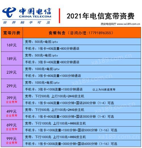 1000M电信宽带多少钱一个月？