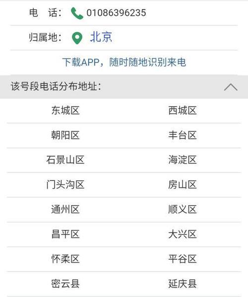 北京固定电话号码大全