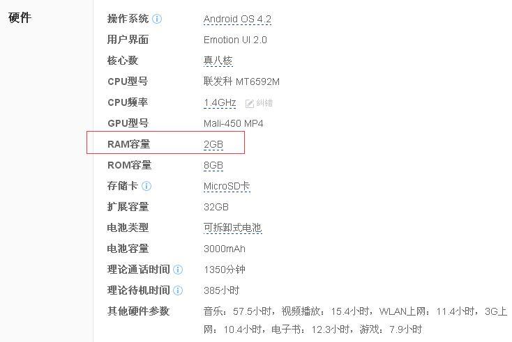 2G内存是多少？