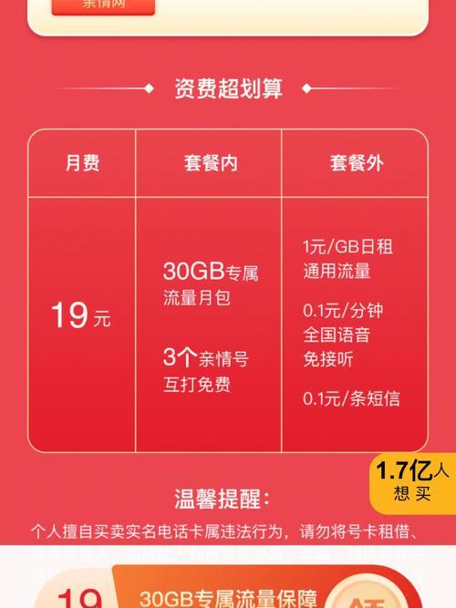 花卡一个月多少流量？