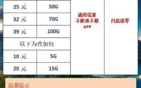大学生手机卡套餐介绍