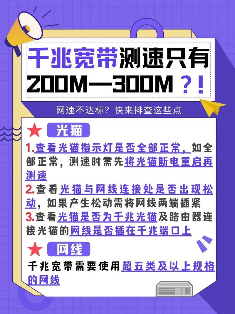 300M宽带测速只有20M？可能是这些原因造成的！