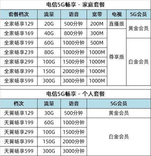 电信1295g套餐内容